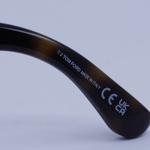 Tom Ford Marilyn FT1037 52Z Sunglasses Havana Square Frame, Violet Lenses - Picture 7 of 8